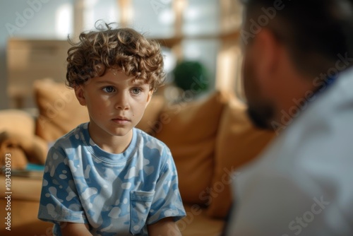 Therapist Supporting an Autistic Child in a Therapy Session