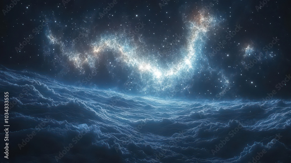 dramatic night sky on a distant planet filled with dazzling stars and swirling galaxies creating a sense of wonder and cosmic beauty in a mystical otherworldly atmosphere dramatic night sky on a distant planet filled with dazzling stars and swirling galaxies creating a sense of wonder and cosmic beauty in a mystical otherworldly atmosphere