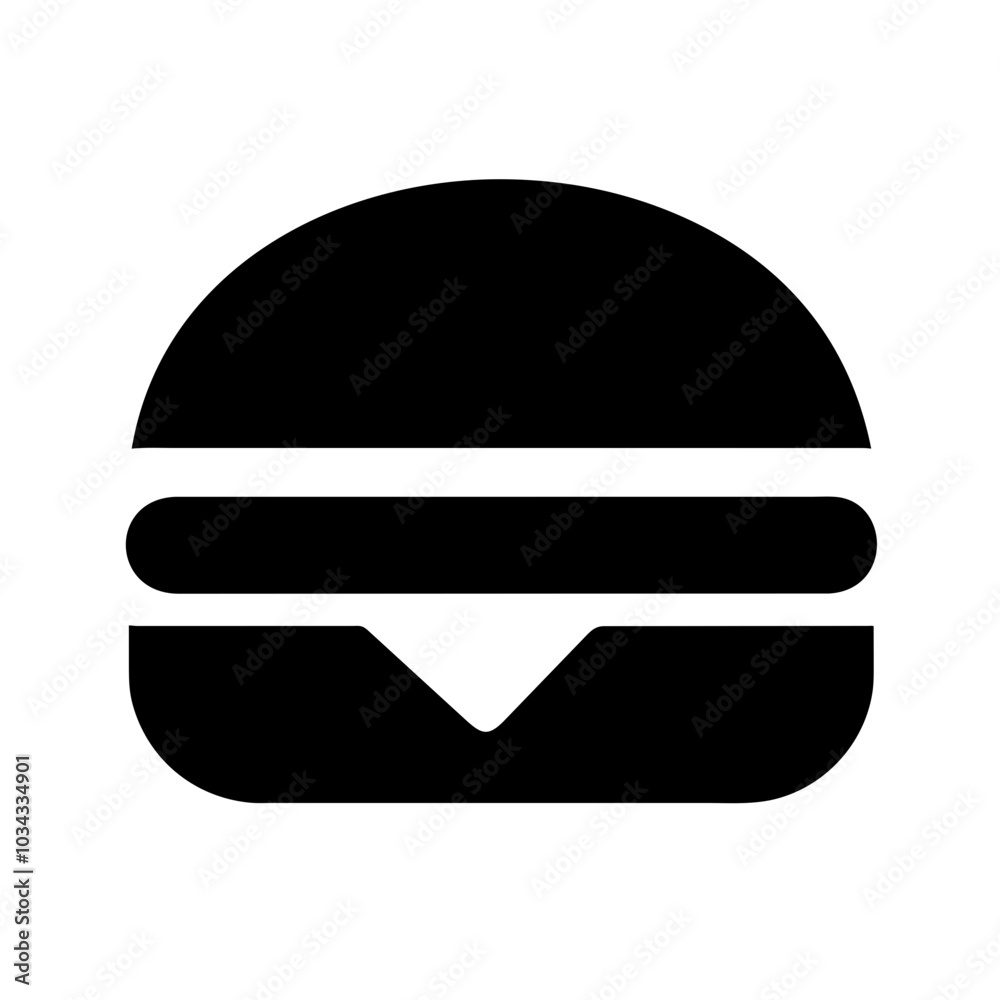 A Classic Hamburger Icon for Food Representation A Classic Hamburger Icon for Food Representation