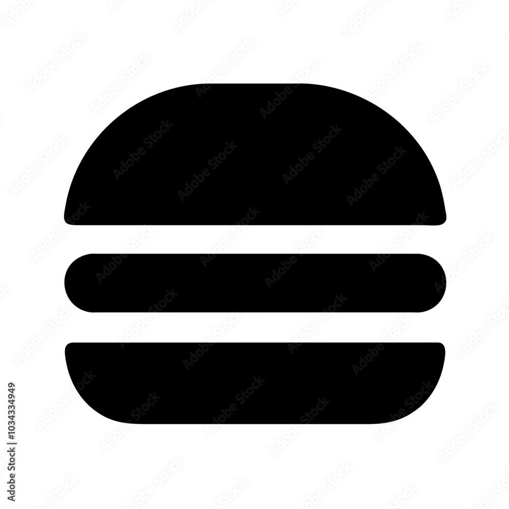 A Classic Hamburger Icon for Food Representation A Classic Hamburger Icon for Food Representation