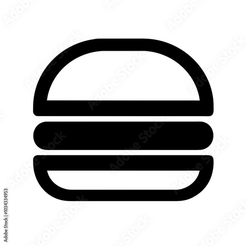 A Classic Hamburger Icon for Food Representation