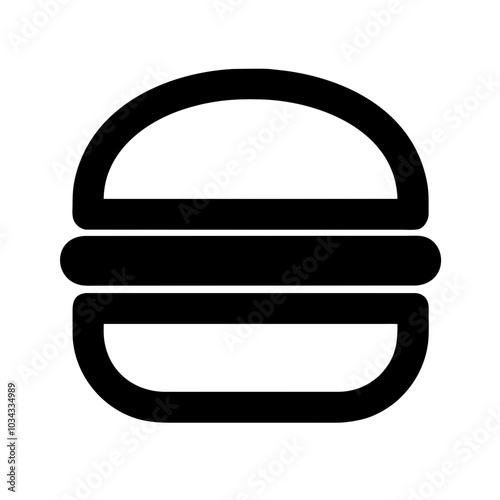 A Classic Hamburger Icon for Food Representation