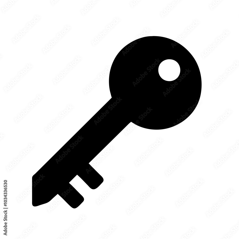 A Key Icon Symbolizing Security and Access A Key Icon Symbolizing Security and Access