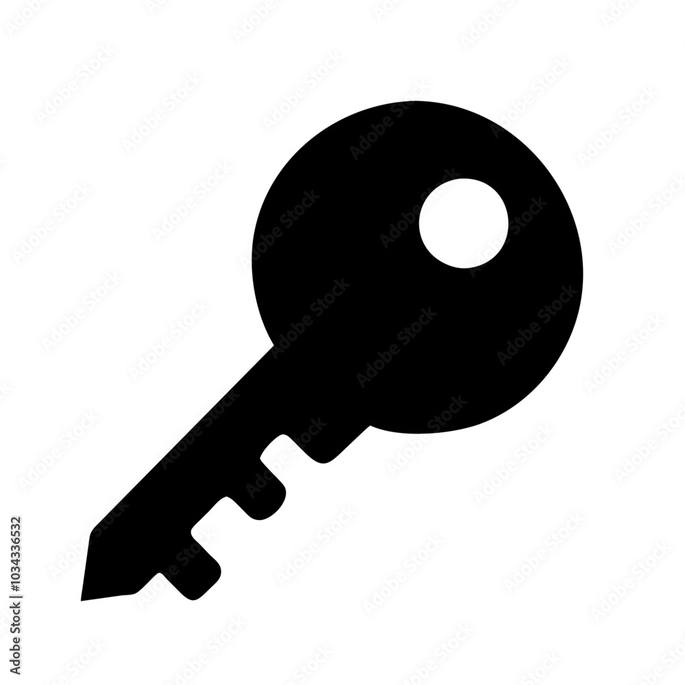 A Key Icon Symbolizing Security and Access A Key Icon Symbolizing Security and Access
