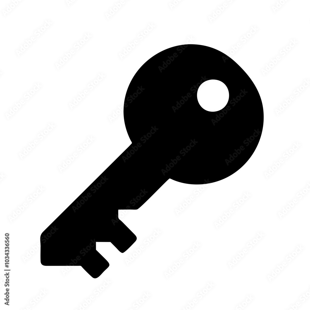 A Key Icon Symbolizing Security and Access A Key Icon Symbolizing Security and Access
