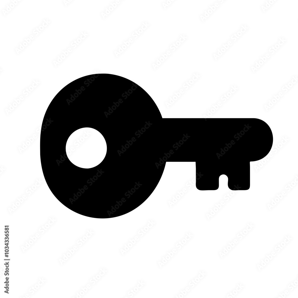 A Key Icon Symbolizing Security and Access A Key Icon Symbolizing Security and Access