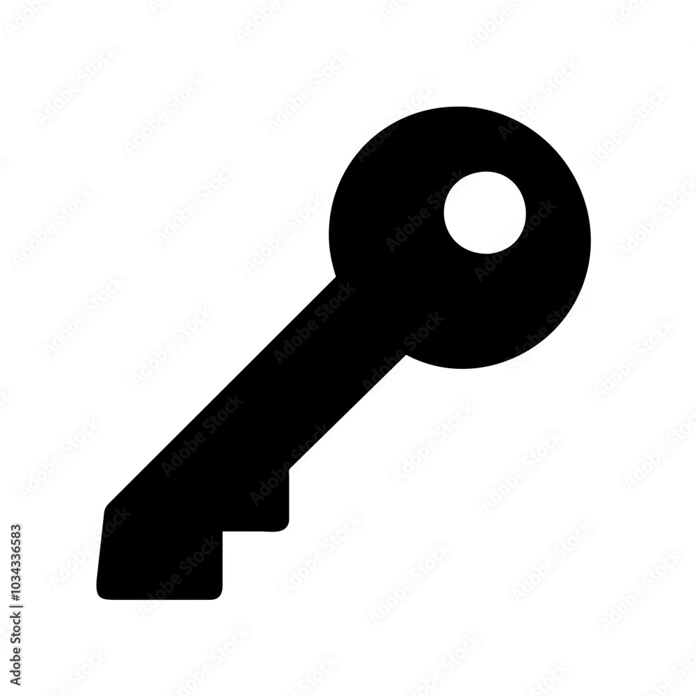 A Key Icon Symbolizing Security and Access A Key Icon Symbolizing Security and Access