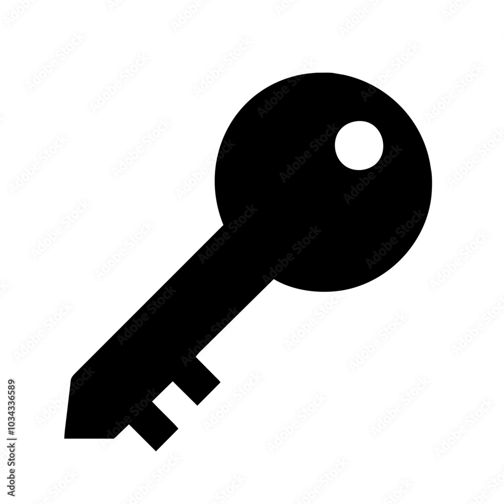 A Key Icon Symbolizing Security and Access A Key Icon Symbolizing Security and Access