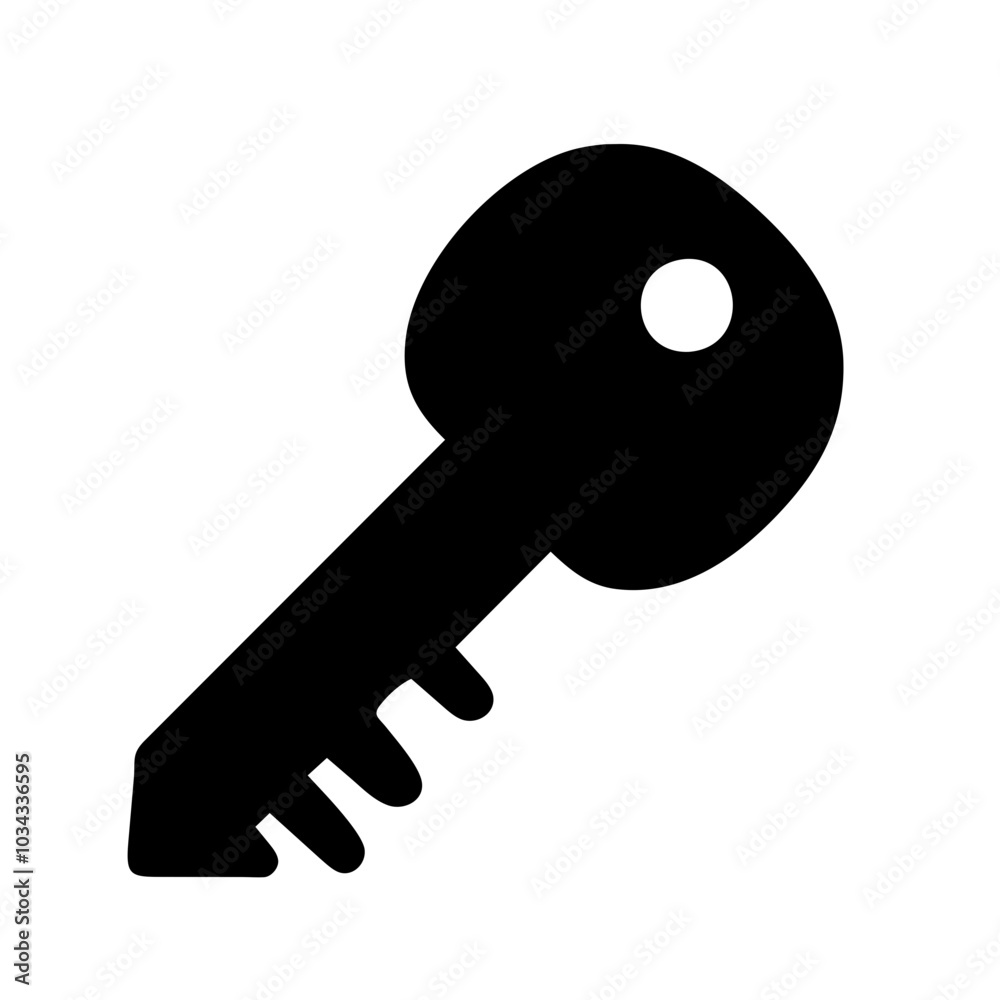 A Key Icon Symbolizing Security and Access A Key Icon Symbolizing Security and Access