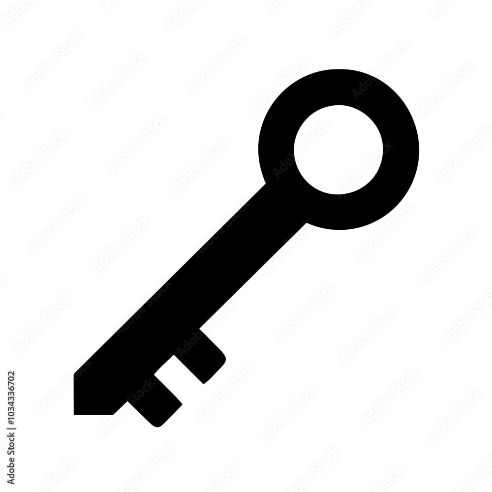 A Key Icon Symbolizing Security and Access A Key Icon Symbolizing Security and Access