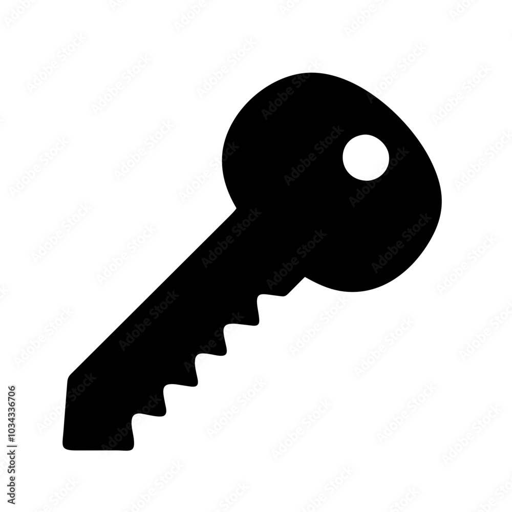 A Key Icon Symbolizing Security and Access A Key Icon Symbolizing Security and Access