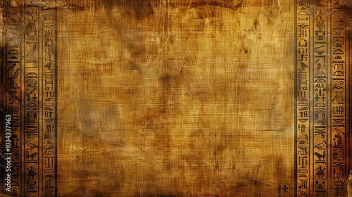 Ancient Egyptian hieroglyphics on a parchment background. Perfect for a historical design.