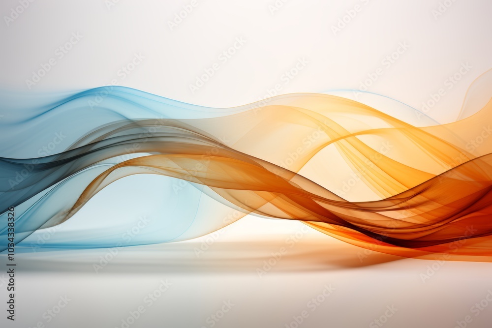 Elegant line art of smoke formed by thin patterns in professional colors on a neutral backdrop Elegant line art of smoke formed by thin patterns in professional colors on a neutral backdrop