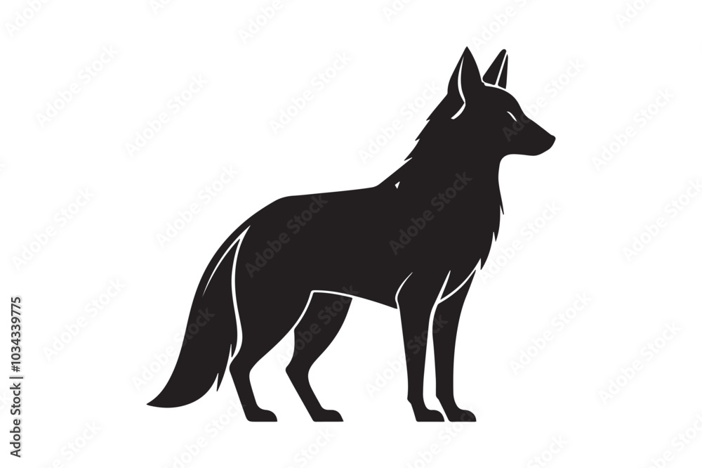 Coyote silhouette vector illustration, Coyote silhouette, Coyote Vector Coyote silhouette vector illustration, Coyote silhouette, Coyote Vector