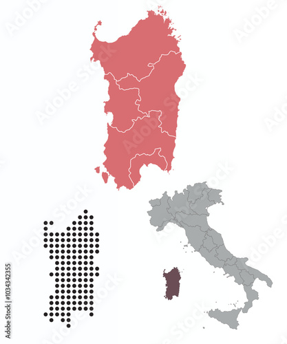 Set maps of Sardinia province