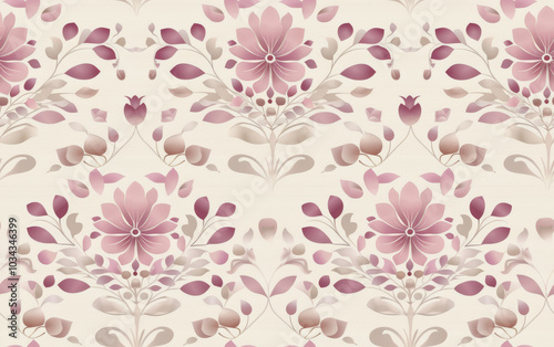 Wallpaper Mural Retro style floral texture art background
 Torontodigital.ca