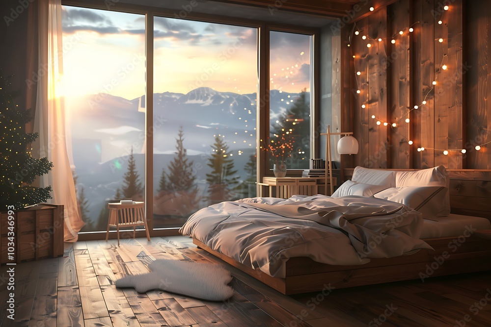 Modern Luxury Home Interior Bedroom Design with Mockup Frame , Wall Poster (3d Render) Modern Luxury Home Interior Bedroom Design with Mockup Frame , Wall Poster (3d Render)