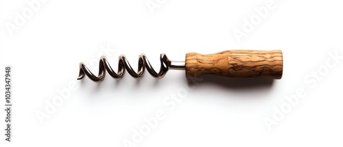 Corkscrew, white isolate background