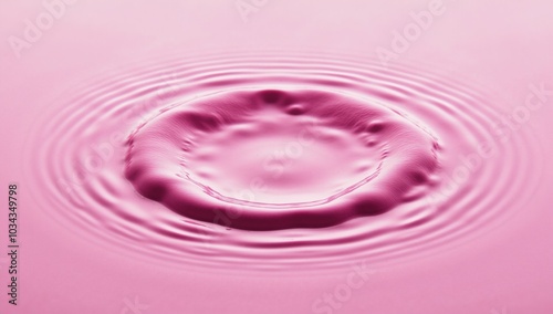 A pink circular water splash is displayed in an isolated setting