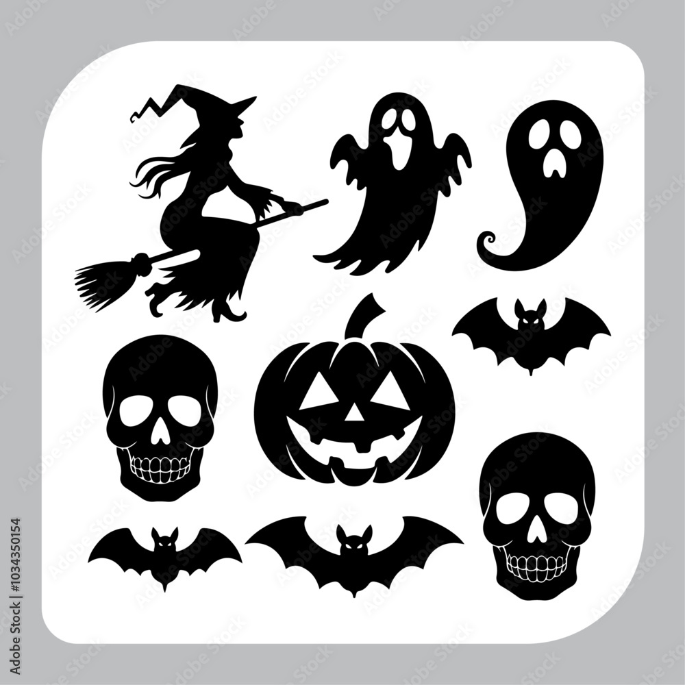 Obraz premium A white sign that says Halloween is on a white background.