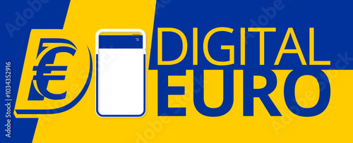 symbol of the Digital Euro as D€ as DEUR photo