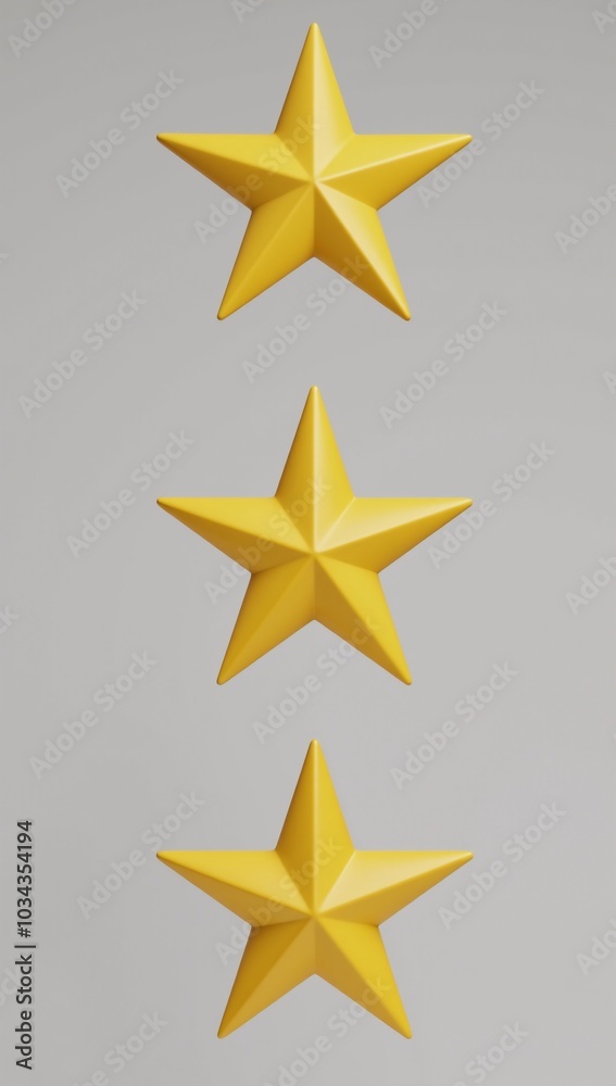 Golden yellow sharp-pointed stars centered and shining in isolation against a backdrop Golden yellow sharp-pointed stars centered and shining in isolation against a backdrop