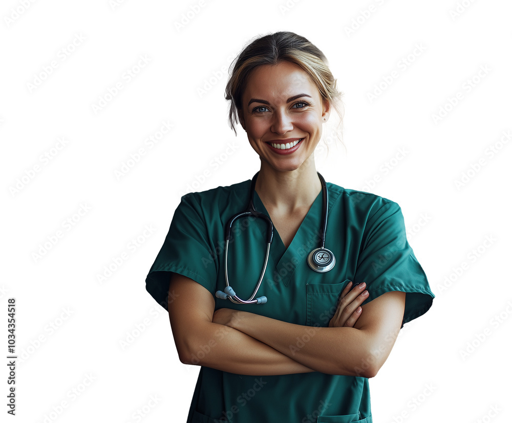 Female Doctor on transparent background Female Doctor on transparent background