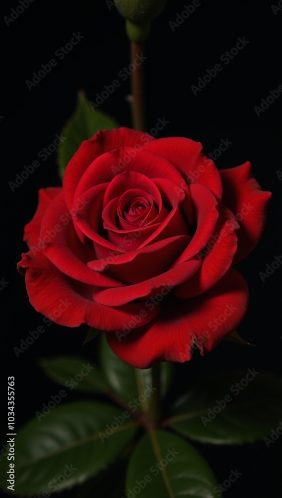 A rose-themed digital illustration featuring detailed petals dewdrops on stems realistic textures high resolution A rose-themed digital illustration featuring detailed petals dewdrops on stems realistic textures high resolution