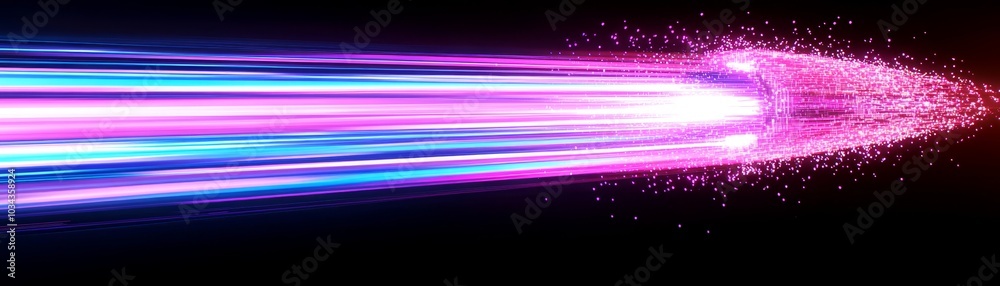Dynamic burst of colorful light with speed and energy representing motion and technology in a digital world Dynamic burst of colorful light with speed and energy representing motion and technology in a digital world