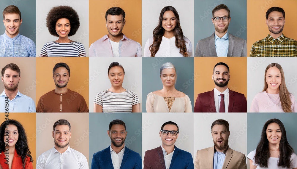 People Face Headshot Collage People Face Headshot Collage