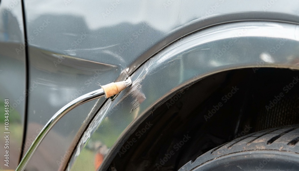 Obraz premium Photo Of Car Dent Repair