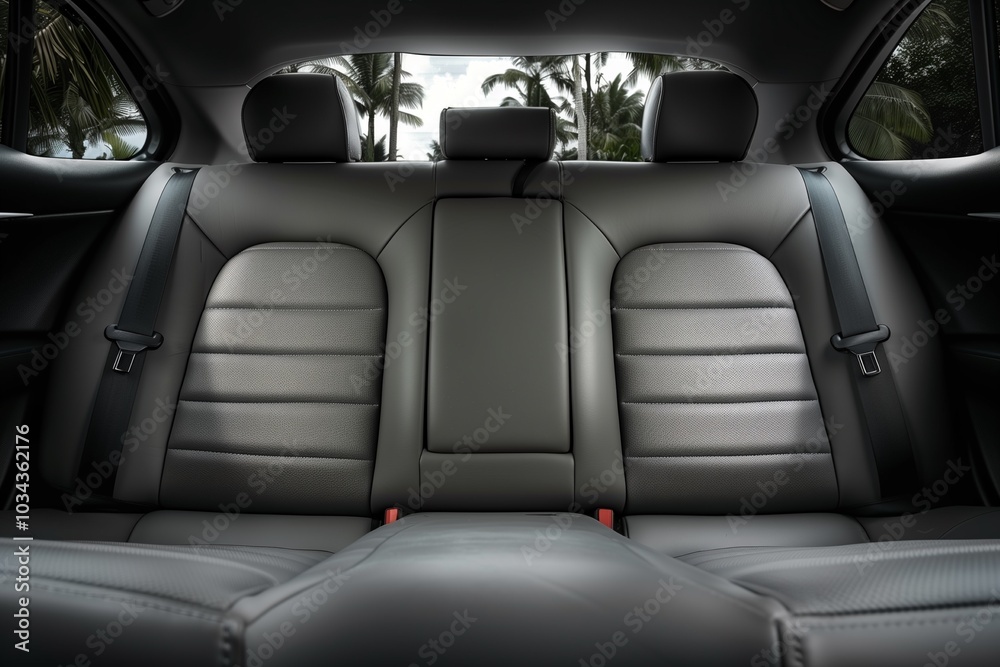 Empty backseat of car Empty backseat of car