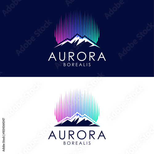 Aurora Borealis logo template