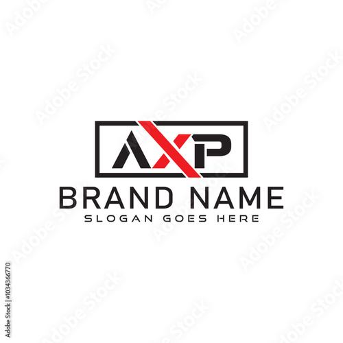 AXP letter logo design. AXP business and real estate monogram logo vector template.