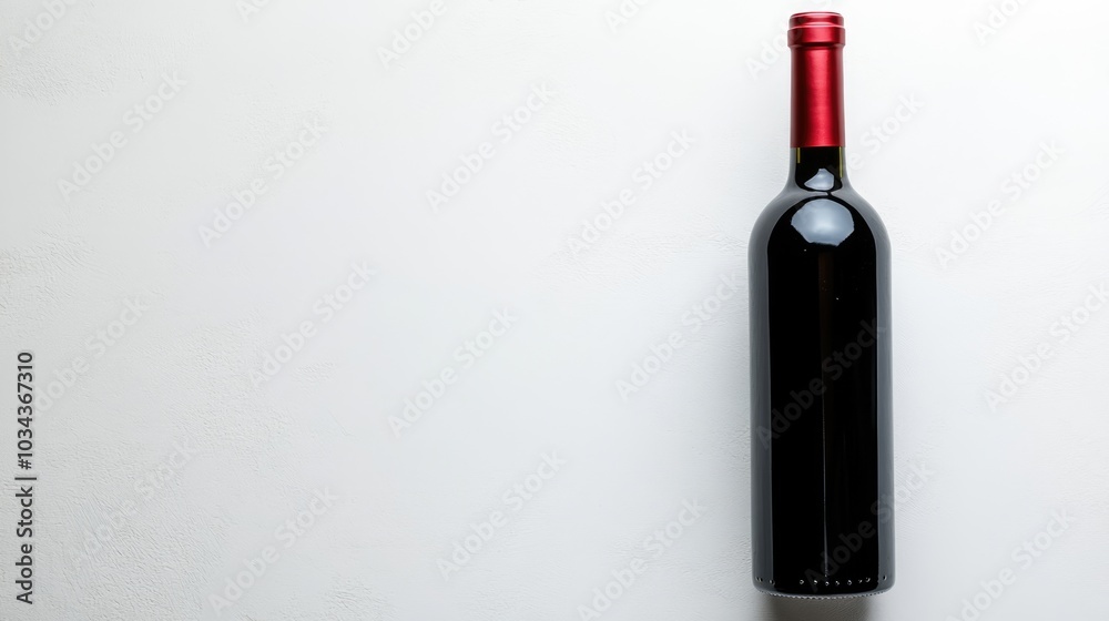 Red wine bottle, alcohol drink isolated on white background with copy space Red wine bottle, alcohol drink isolated on white background with copy space