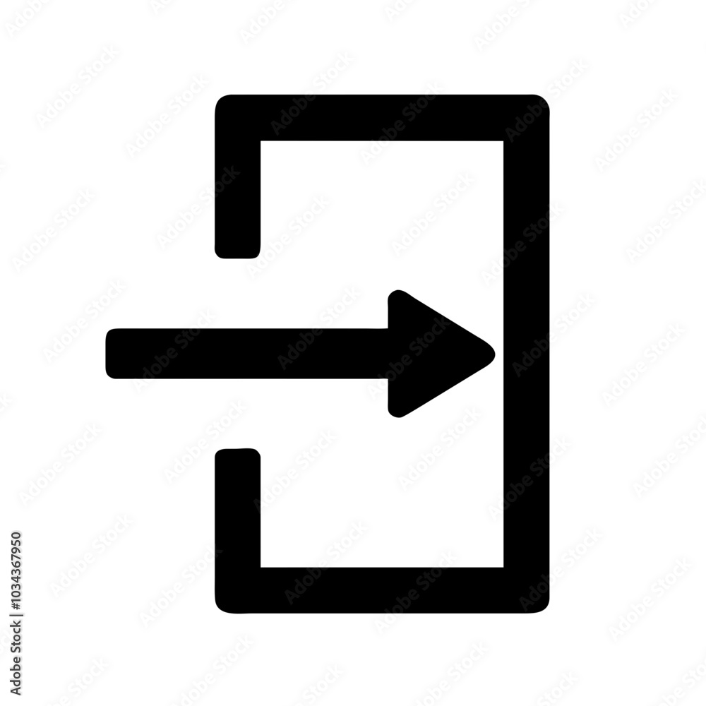 A Login/Exit Icon for Access Management A Login/Exit Icon for Access Management