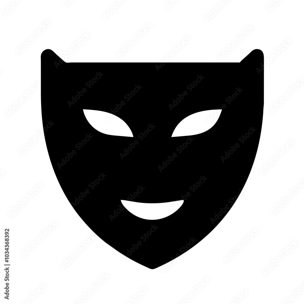A Mask Icon Representing Safety and Protection A Mask Icon Representing Safety and Protection