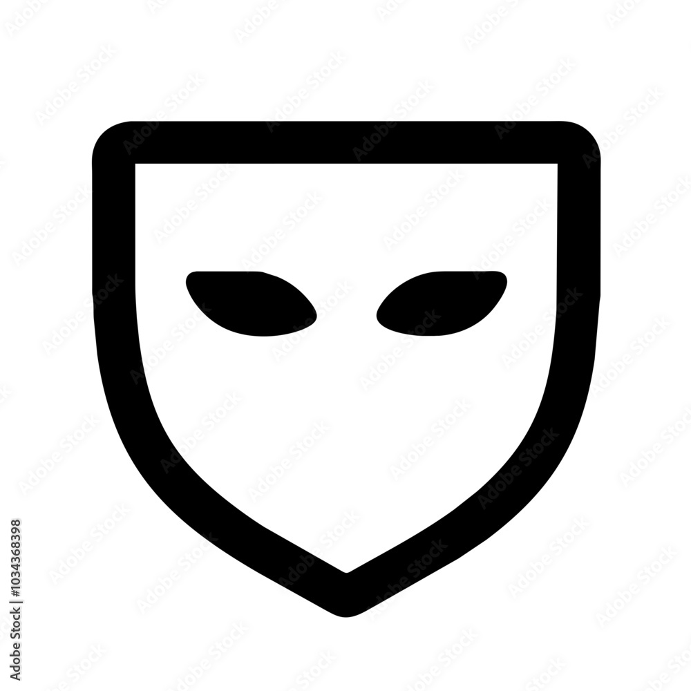 A Mask Icon Representing Safety and Protection A Mask Icon Representing Safety and Protection