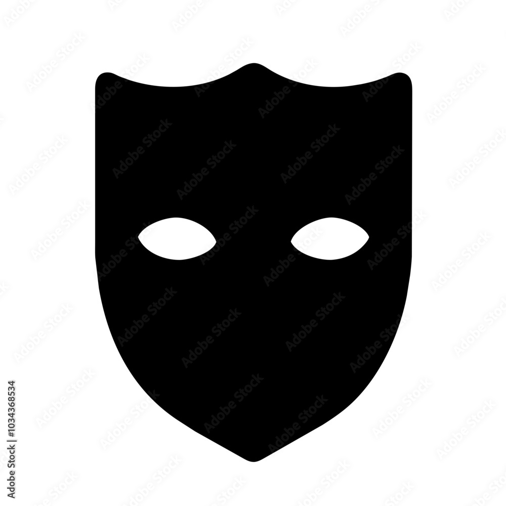 A Mask Icon Representing Safety and Protection A Mask Icon Representing Safety and Protection