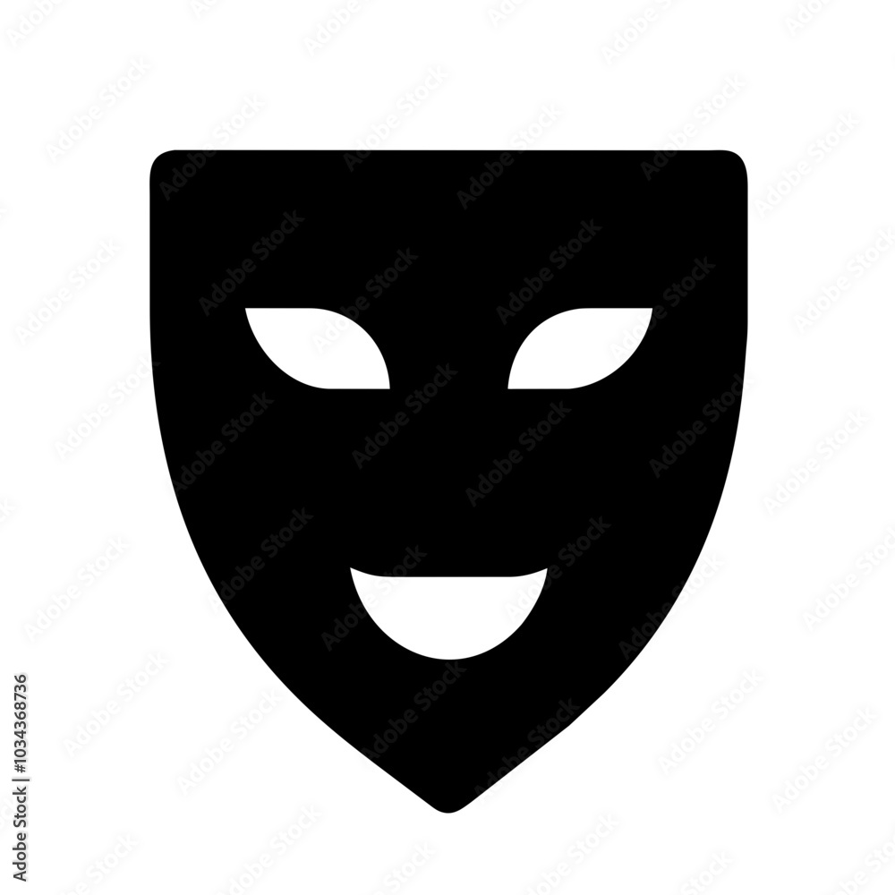 A Mask Icon Representing Safety and Protection A Mask Icon Representing Safety and Protection