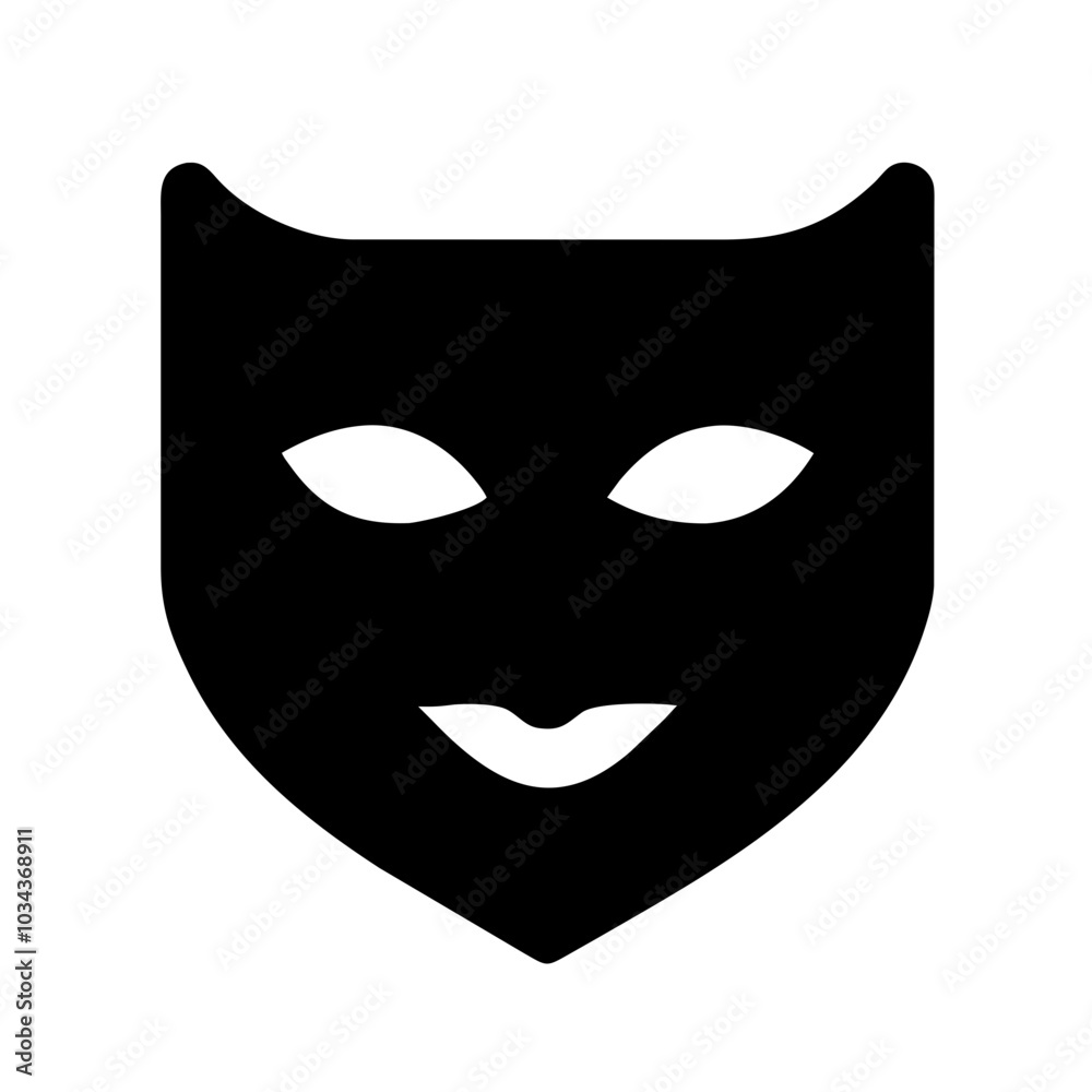 A Mask Icon Representing Safety and Protection A Mask Icon Representing Safety and Protection