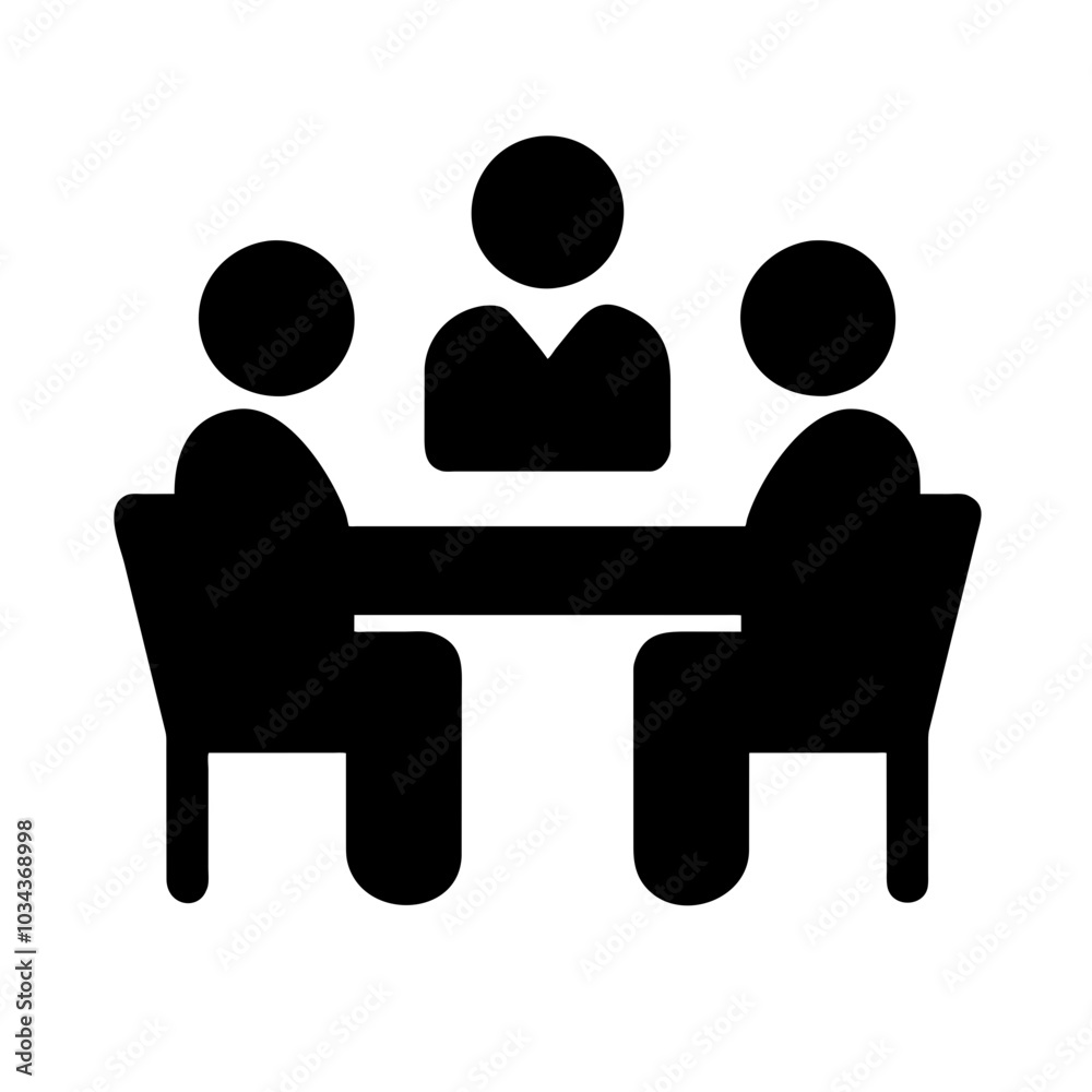 A Meeting Icon Representing Collaboration and Discussion A Meeting Icon Representing Collaboration and Discussion