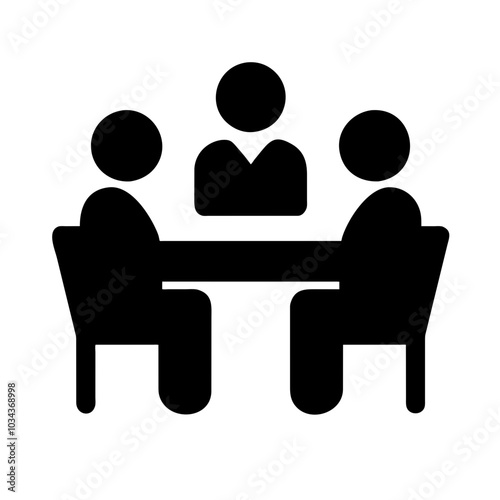 A Meeting Icon Representing Collaboration and Discussion