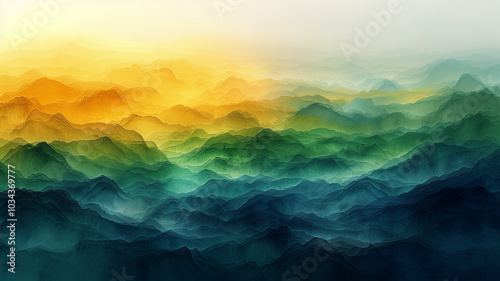 abstract watercolor background with clouds. Nice waves. Wave. Dynamic Flowing background. sunrise over the mountains. 