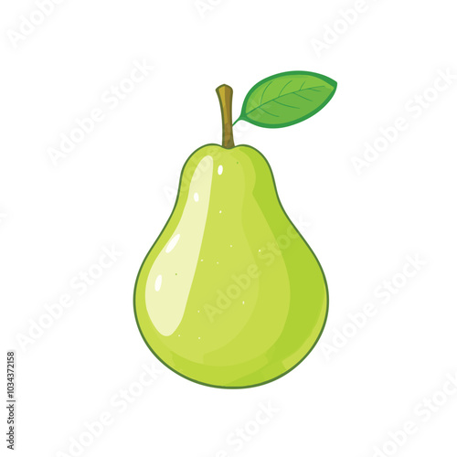 pear with leaf