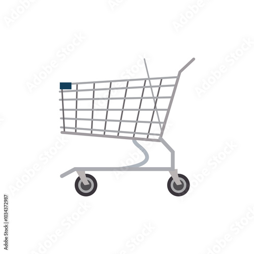 Shopping cart emoji vector symbol 