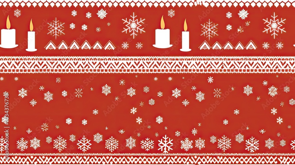 A red Christmas sweater pattern A red Christmas sweater pattern