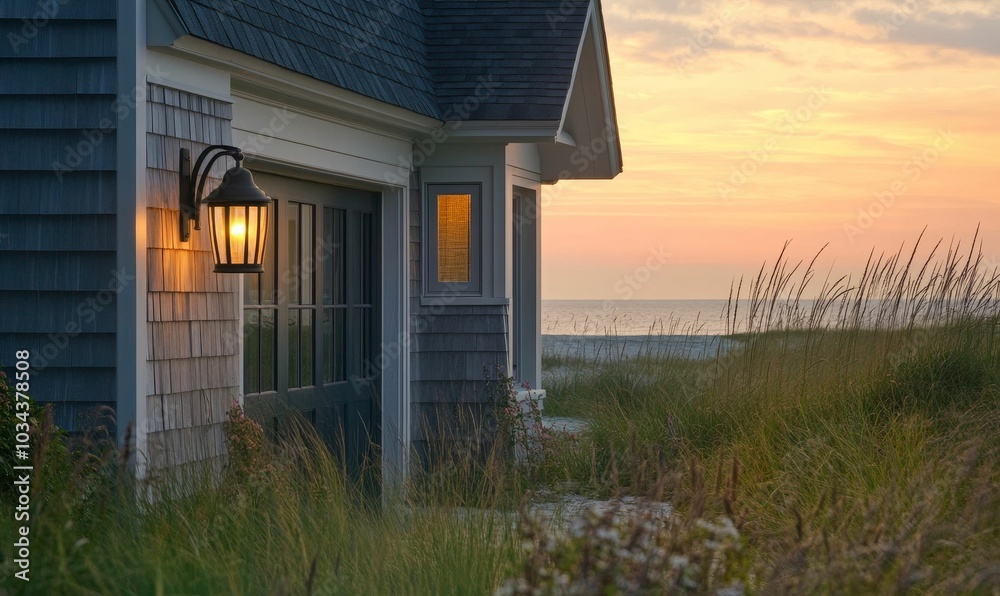 A house with a view of the sunset over the A house with a view of the sunset over the