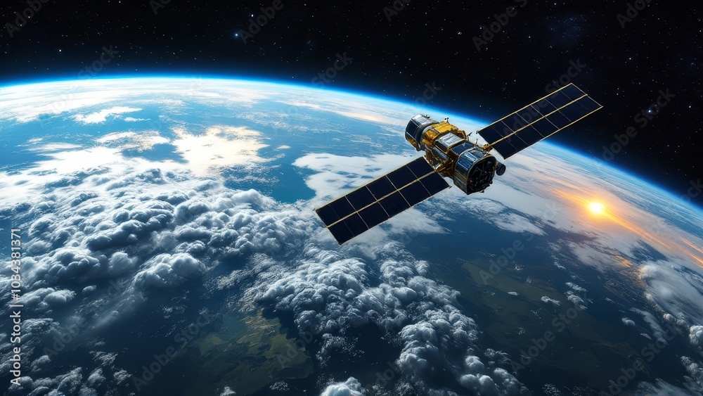 Satellite and planet Satellite and planet