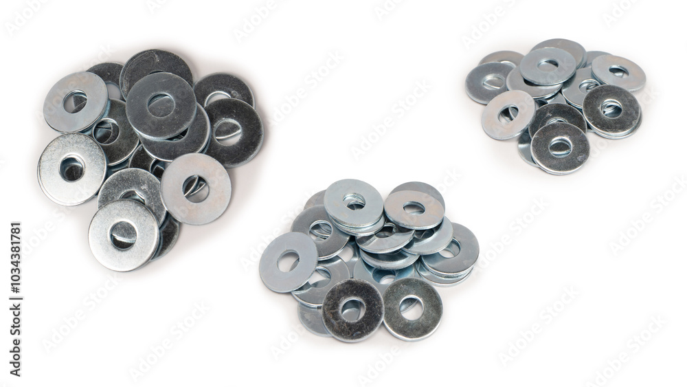 Metal washer isolated on a white background. Metal washer isolated on a white background.